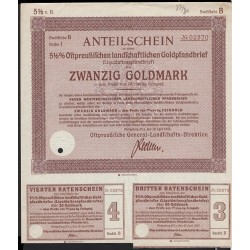 Кёнингсберг 20 золотых марок 1935 #02870 (Koningsbeg 20 goldmarks 1935) : aUNC