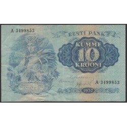 Эстония 10 крон 1937 (ESTONIA 10 krooni 1937) P 67a : XF
