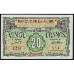 Алжир 20 франков 4-6-1948 года,  (Algeria 2 francs 4-6-1948) P 103: UNC