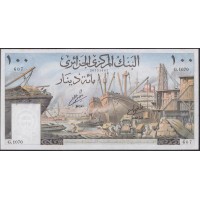 Алжир 100 динар 1964 год, G.1070 (Algeria 100 dinar 1964) P 125a: UNC--