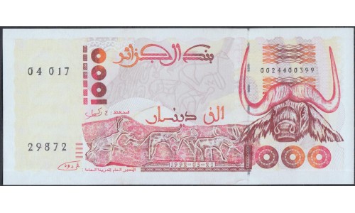 Алжир 1000 динар 1992 год (Algeria 1000 dinar 1992) P 140: UNC