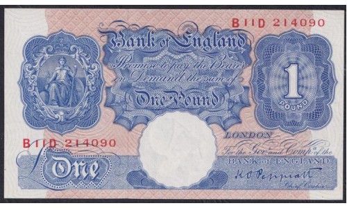 Англия 1 фунт б/д (1940-1948) (England 1 pound ND (1940-1948)) P 367a: UNC