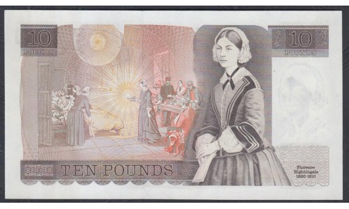 Англия 10 фунтов б/д (1975-1992) (England 10 pounds ND (1975-1992)) P 379b: UNC