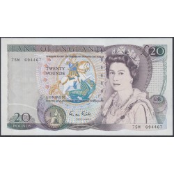 Англия 20 фунтов б/д (1970-1991) (England 20 pounds ND (1970-1991)) P 380e: UNC