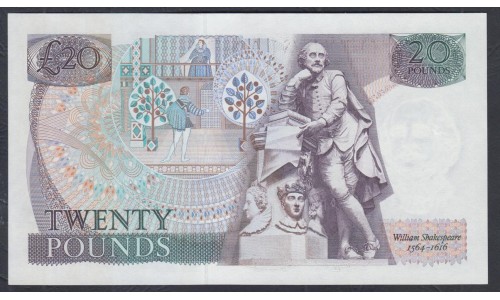 Англия 20 фунтов б/д (1970-1991) (England 20 pounds ND (1970-1991)) P 380e: UNC