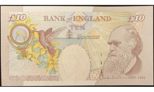 Англия 10 фунтов 2000 (England 10 pounds 2000) P 389d : Unc