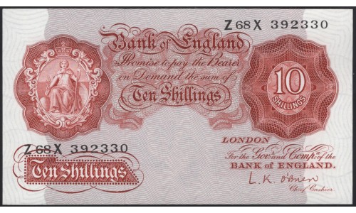 Англия 10 шиллингов б/д (1948-1960) (England 10 shillings ND (1948-1960)) P 368c : Unc