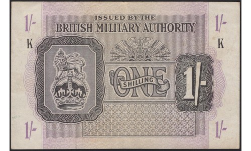 Британские Армейские деньги 1 шиллинг б/д (1943) (British Military Authority 1 shilling ND (1943)) P-M2