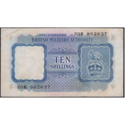 Британские Армейские деньги 10 шиллингов б/д (1943) (British Military Authority 10 shillings ND (1943)) P-M5