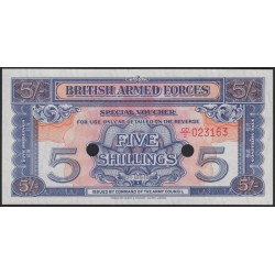 Британские Армейские деньги 5 шиллингов б/д (1948) (British Armed Forces 5 shillings ND (1948)) P-M20d : Unc