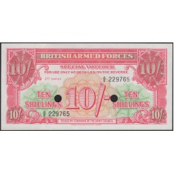Британские Армейские деньги 10 шиллингов б/д (1956) (British Armed Forces 10 shillings ND (1956)) P-M28b : Unc
