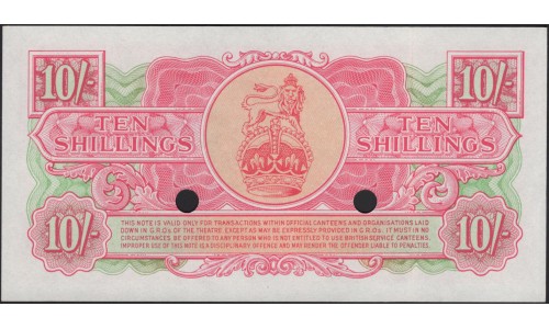 Британские Армейские деньги 10 шиллингов б/д (1956) (British Armed Forces 10 shillings ND (1956)) P-M28b : Unc