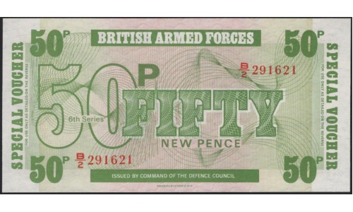 Британские Армейские деньги 50 пенсов б/д (1972) (British Armed Forces 50 pence ND (1972)) P-M49 : Unc