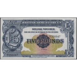 Британские Армейские деньги 5 фунтов б/д (1948) (British Armed Forces 5 pounds ND (1948)) P-M23 : Unc