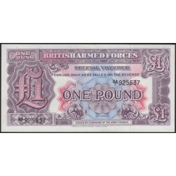 Британские Армейские деньги 1 фунт б/д (1948) (British Armed Forces 1 pound ND (1948)) P-M22a : Unc