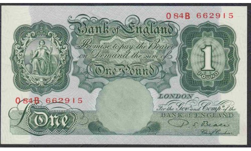 Англия 1 фунт б/д (1948-1960) (England 1 pound ND (1948-1960)) P 369b: aUNC