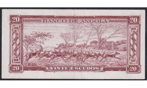 Ангола 20 эскудо 1956 год (Angola 20 escudos 1956) P 92: XF/aUNC