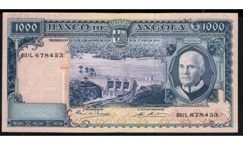 Ангола 1000 эскудо 1970 год, 80IL 678453 (Angola 1000 escudos 1970) P 98: XF