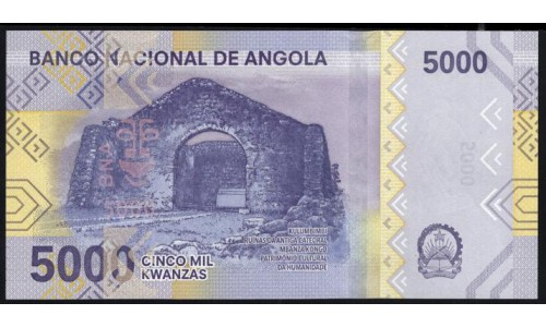 Ангола 5000 кванза 2020 год (Angola 5000 kwanza 2020) P W164(1): UNC