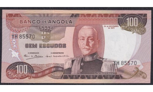 Ангола 100 эскудо 1972 год (Angola 100 escudo 1972) P 101: UNC