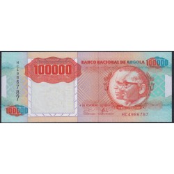Ангола 100000 кванза 1991 год, РЕДКИЕ!!! (Angola 100000 kwanzas 1991) P 133x: UNC