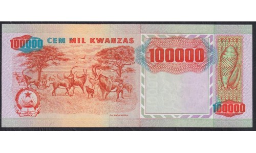 Ангола 100000 кванза 1991 год, РЕДКИЕ!!! (Angola 100000 kwanzas 1991) P 133x: UNC