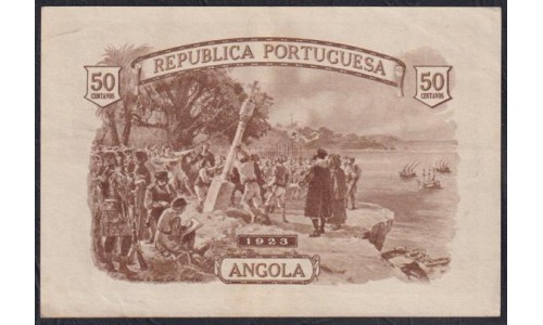 Ангола 50 центаво 1923 год (Angola 50 centavos 1923) P 63: XF/aUNC