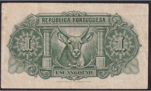 Ангола 1 анголар 1948 года (Angola 1 angolar 1948) P 70: VF/XF