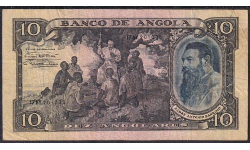 Ангола 10 анголар 1946 года (Angola 10 angolares 1946) P 78: VF