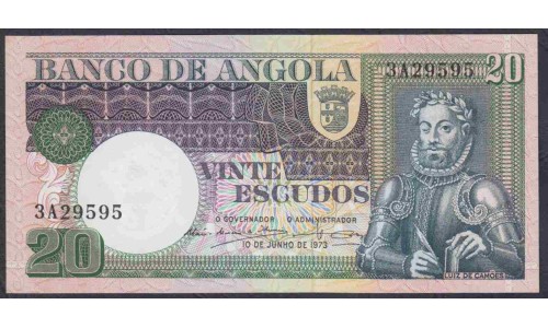 Ангола 20 эскудо 1973 год (Angola 20 escudos 1973) P 104: UNC