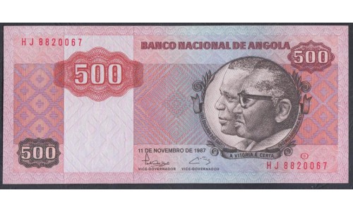 Ангола 500 кванза 1987 года (Angola 500 kwanzas 1987) P 120b: aUNC