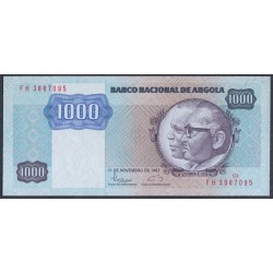 Ангола 1000 кванза 1987 год (Angola 1000 kwanzas 1987) P 121b: UNC-