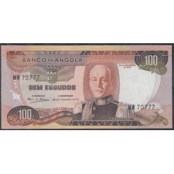 Ангола 100 эскудо 1972 год, интересный номер (Angola 100 escudo 1972) P 101: UNC
