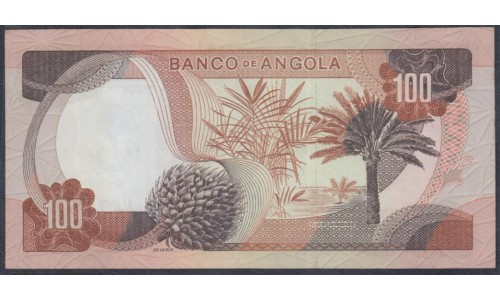 Ангола 100 эскудо 1972 год, интересный номер (Angola 100 escudo 1972) P 101: UNC