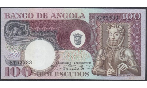 Ангола 100 эскудо 1973 год (Angola 100 escudo 1973) P 106: UNC