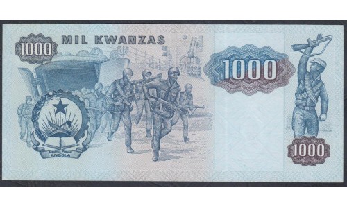 Ангола 1000 кванза 1987 год (Angola 1000 kwanzas 1987) P 121b: UNC