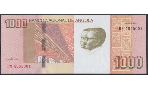 Ангола 1000 кванза 2012 год (Angola 1000 kwanza 2012) P 156a: UNC