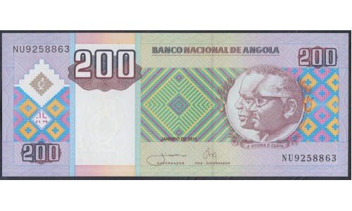 Ангола 200 кванза 2011 год (Angola 200 kwanza 2011g.) P148b: UNC