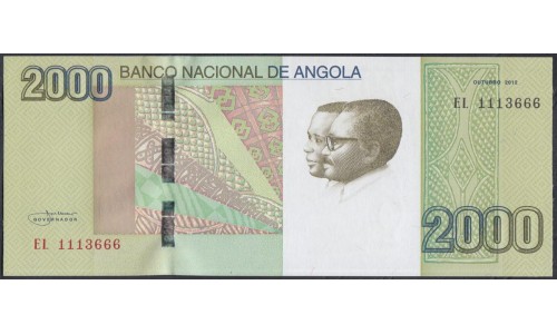 Ангола 2000 кванза 2012 год (Angola 2000 kwanza 2012) P 157a: UNC