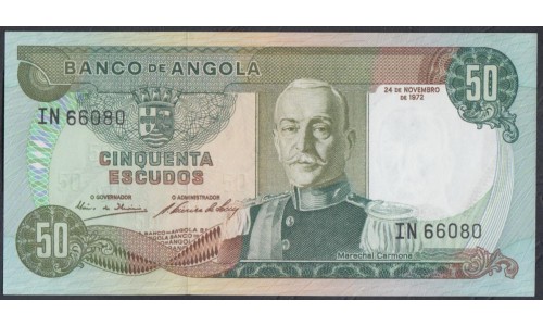 Ангола 50 эскудо 1972 год (Angola 50 escudo 1972) P 100: UNC