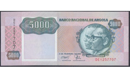 Ангола 5000 кванза 1991 год (Angola 5000 kwanza 1991) P 130b: UNC