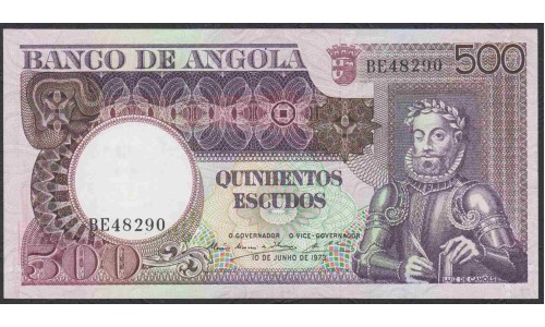 Ангола 500 эскудо 1973 год (Angola 500 escudo 1973) P 107: UNC