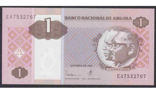 Ангола 1 кванза 1999 год (Angola 1 kwanza 1999) P 143: UNC