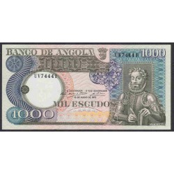Ангола 1000 эскудо 1973 год (Angola 1000 escudos 1973) P108: XF/aUNC