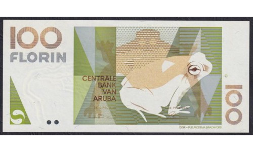 Аруба 100 флорин 1990 г. (ARUBA 100 Florin 1990) P 10: UNC