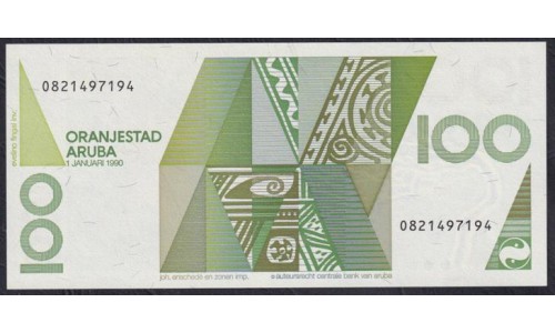 Аруба 100 флорин 1990 г. (ARUBA 100 Florin 1990) P 10: UNC