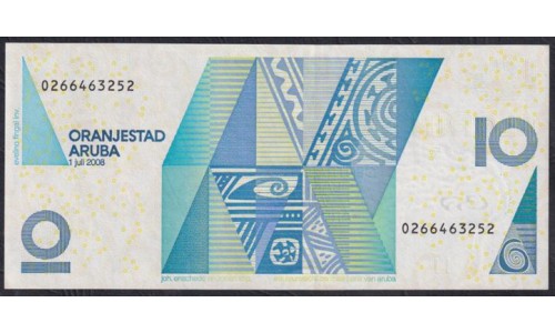 Аруба 10 флорин 2008 г. (ARUBA 10 Florin 2008) P 16b: UNC