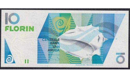 Аруба 10 флорин 1990 (ARUBA 10 Florin 1990) P 7 : UNC