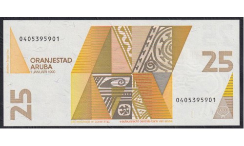 Аруба 25 флорин 1990 (ARUBA 25 Florin 1990) P 8 : UNC