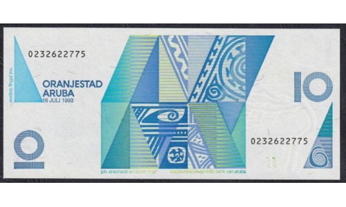 Аруба 10 флорин 1993 (ARUBA 10 Florin 1993) P 11: UNC